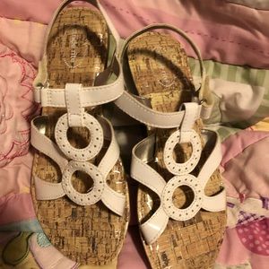 Stride Rite Girls white sandals size 2